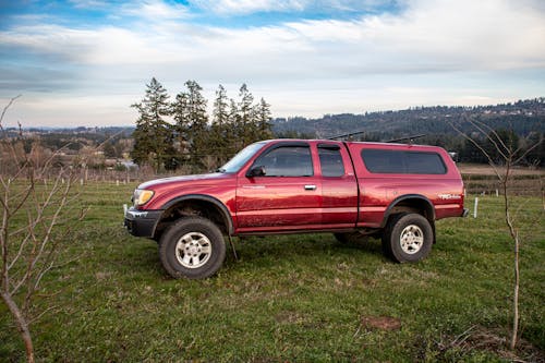 Free stock photo of 99 tacoma, clear sky, farm truck