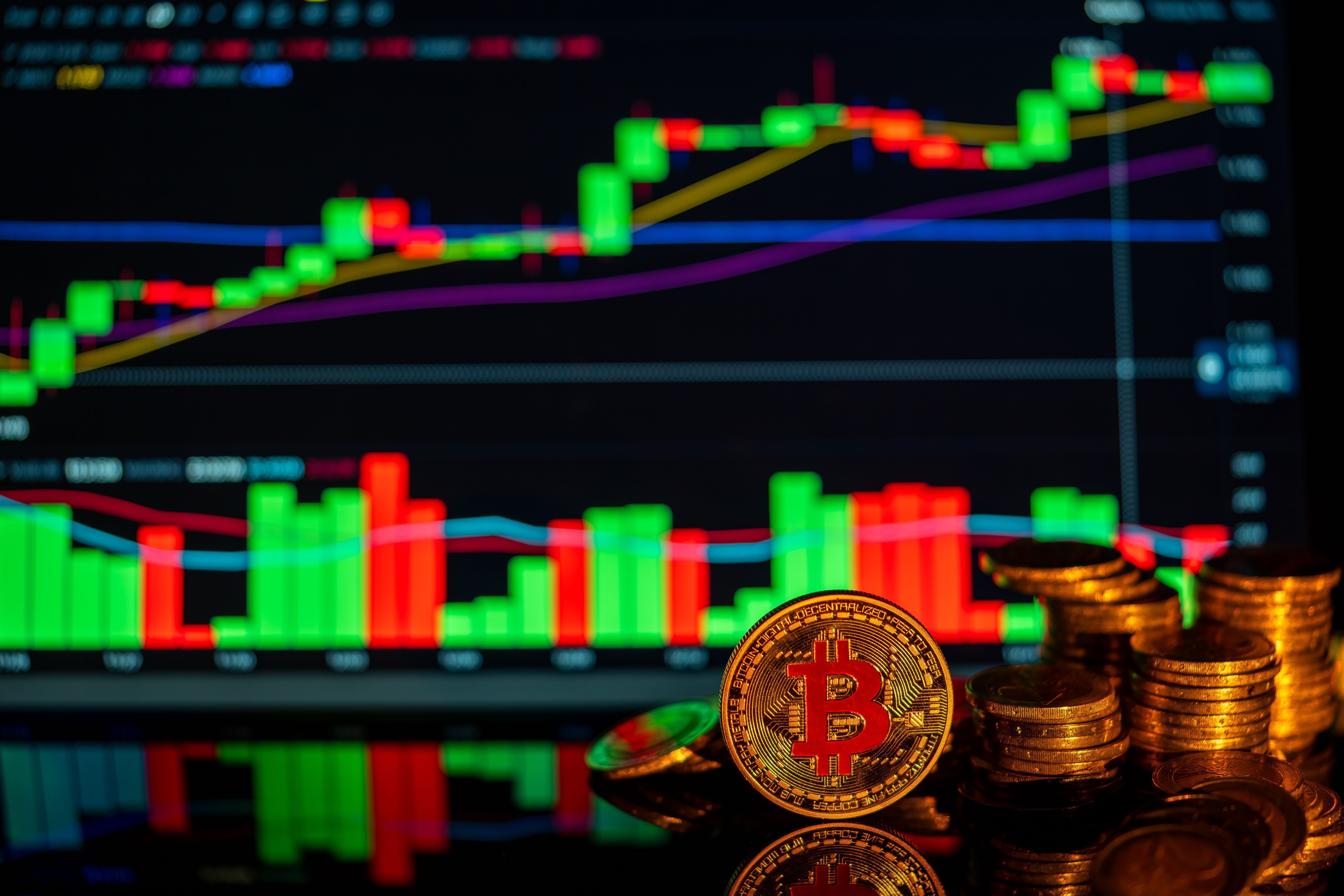 Abstract editorial data-visualization illustration in balanced, blue-toned tones representing LINK and the broader cryptocurrency market — crypto scenario analysis.
