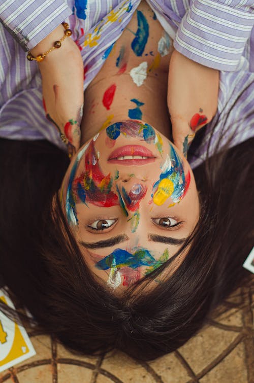 Free Woman With Paint On Face Stock Photo