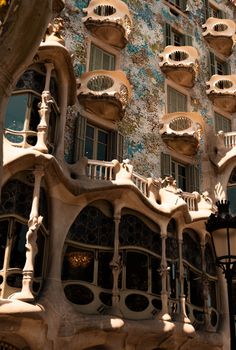 The intricate facade of Casa Batlló, showcasing Gaudí's architectural genius.