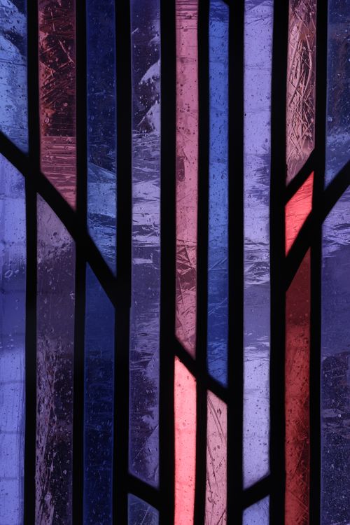 Free Vibrant stained glass patterns capturing light in Prague, Czech Republic. Stock Photo