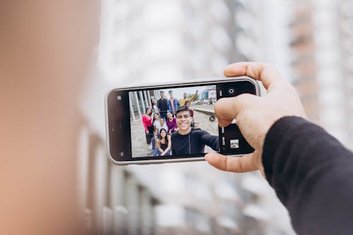 Free Person Holding Silver Iphone 6 Stock Photo