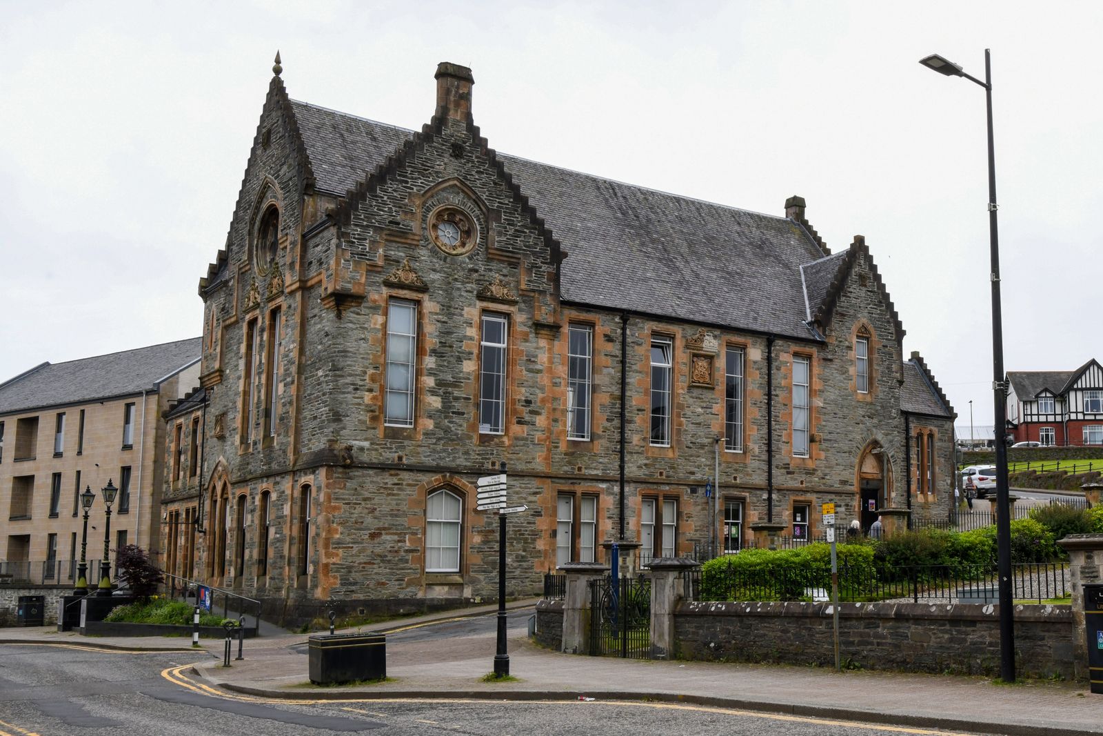 Traditional stone building on a Scottish street, representing homes we cover in and around Hamilton