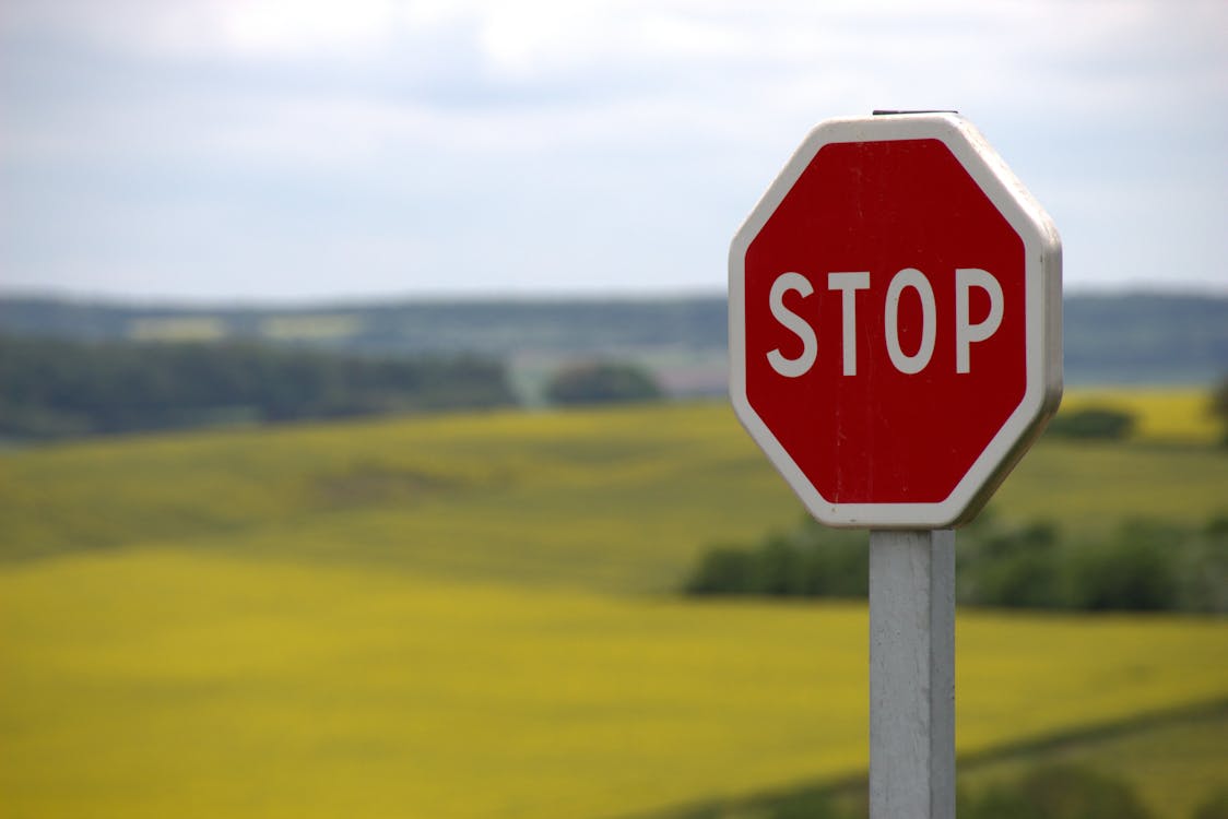 Free Red Stop Sign Stock Photo