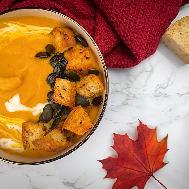 Slow Cooker Creamy Roasted Pumpkin and Crispy Sage Buckwheat