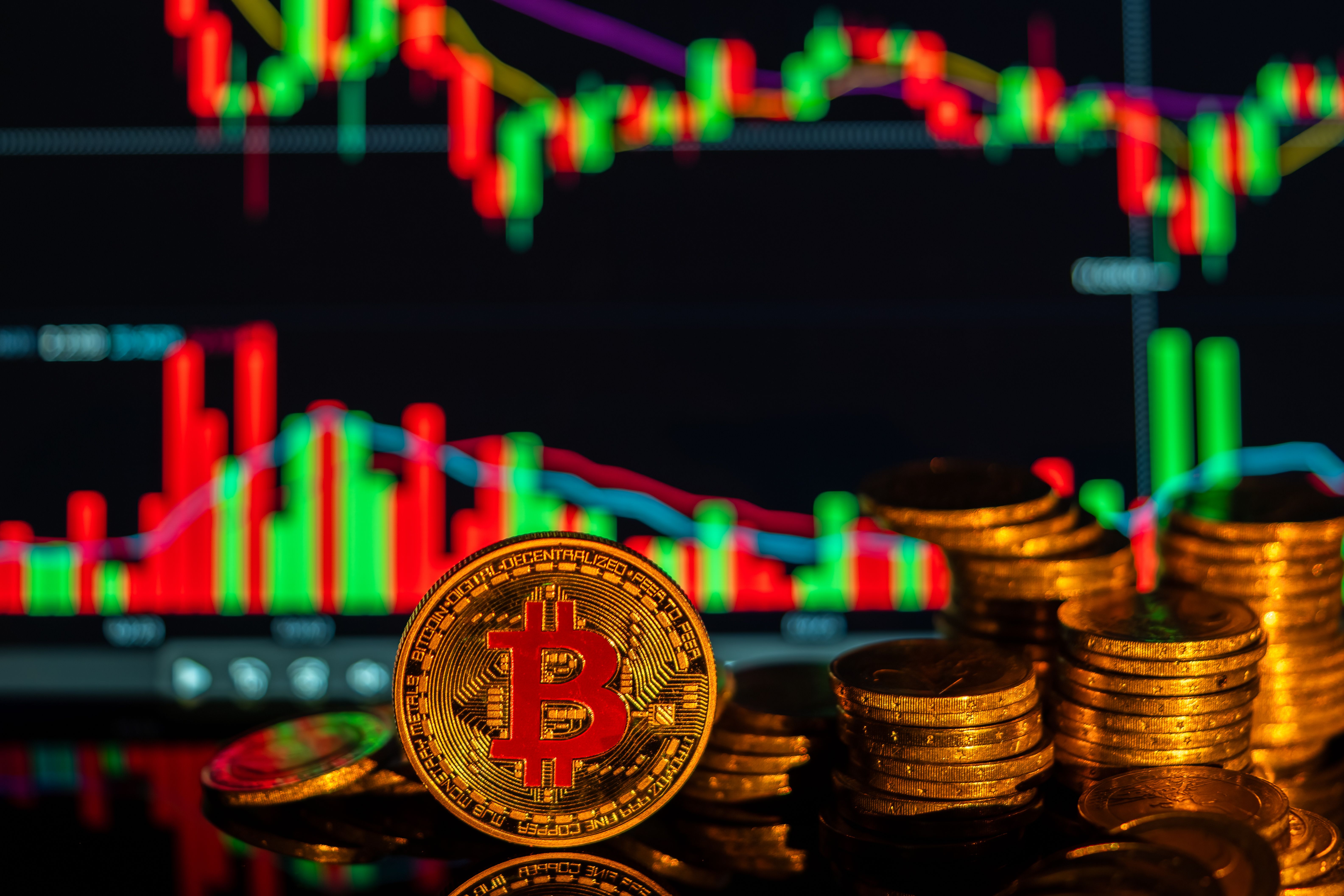 Abstract editorial data-visualization illustration in balanced, blue-toned tones representing XRP and the broader cryptocurrency market — crypto scenario analysis.