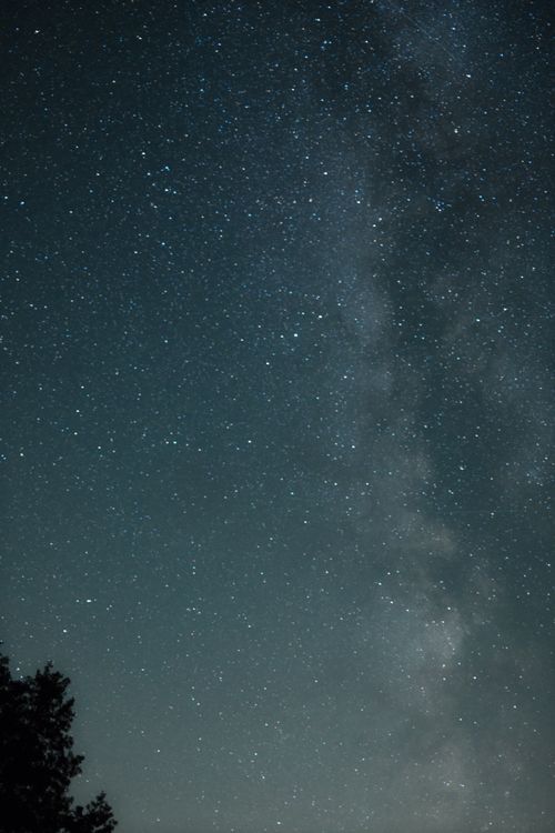 Free A breathtaking view of the Milky Way galaxy visible on a clear night sky in Germany. Stock Photo