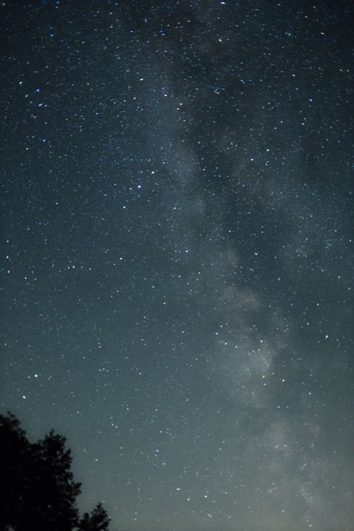 Free Captivating view of the starry night sky featuring the Milky Way over Germany. Stock Photo