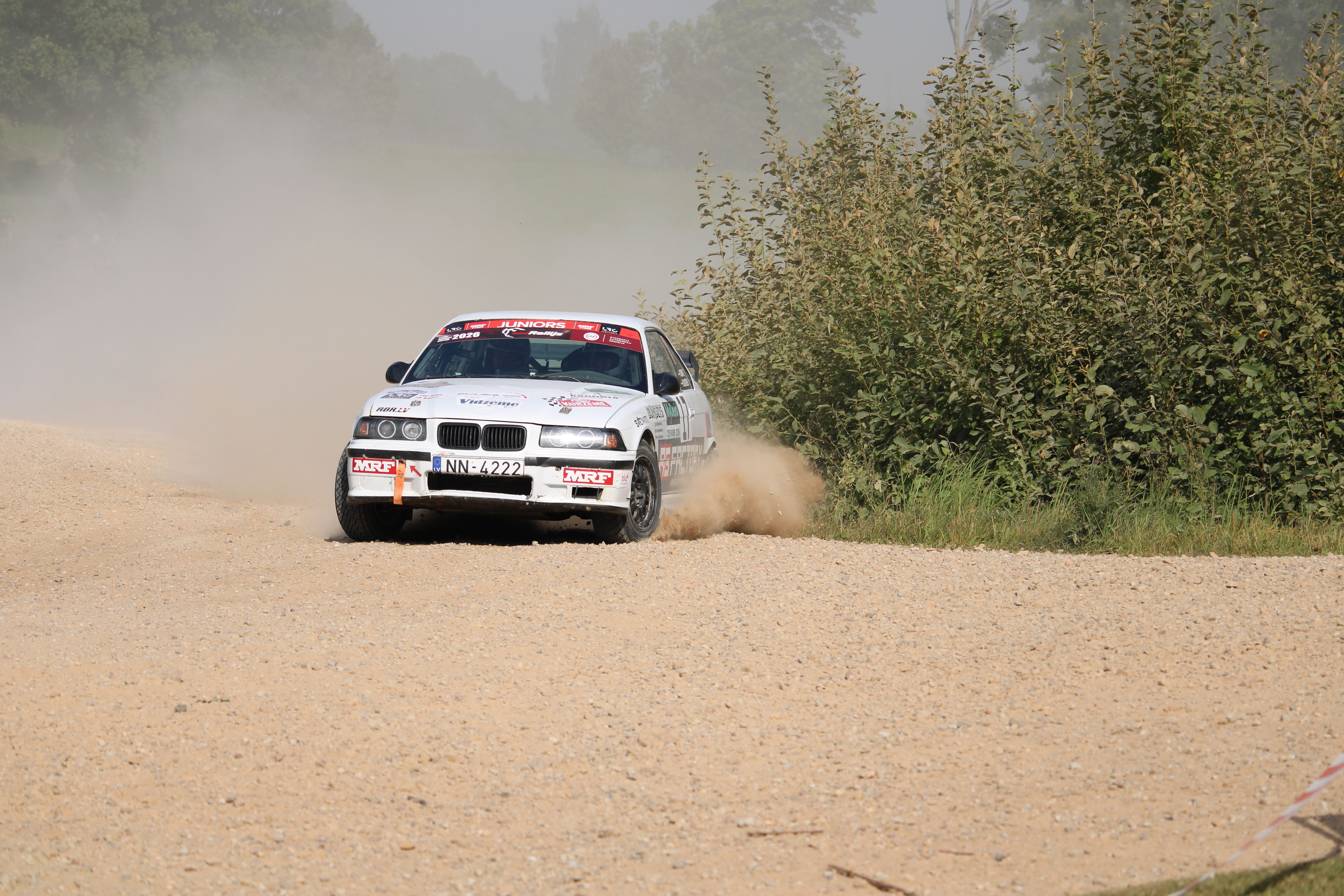 Exciting Rally Car Race on Gravel Road in Latvia · Free Stock Photo