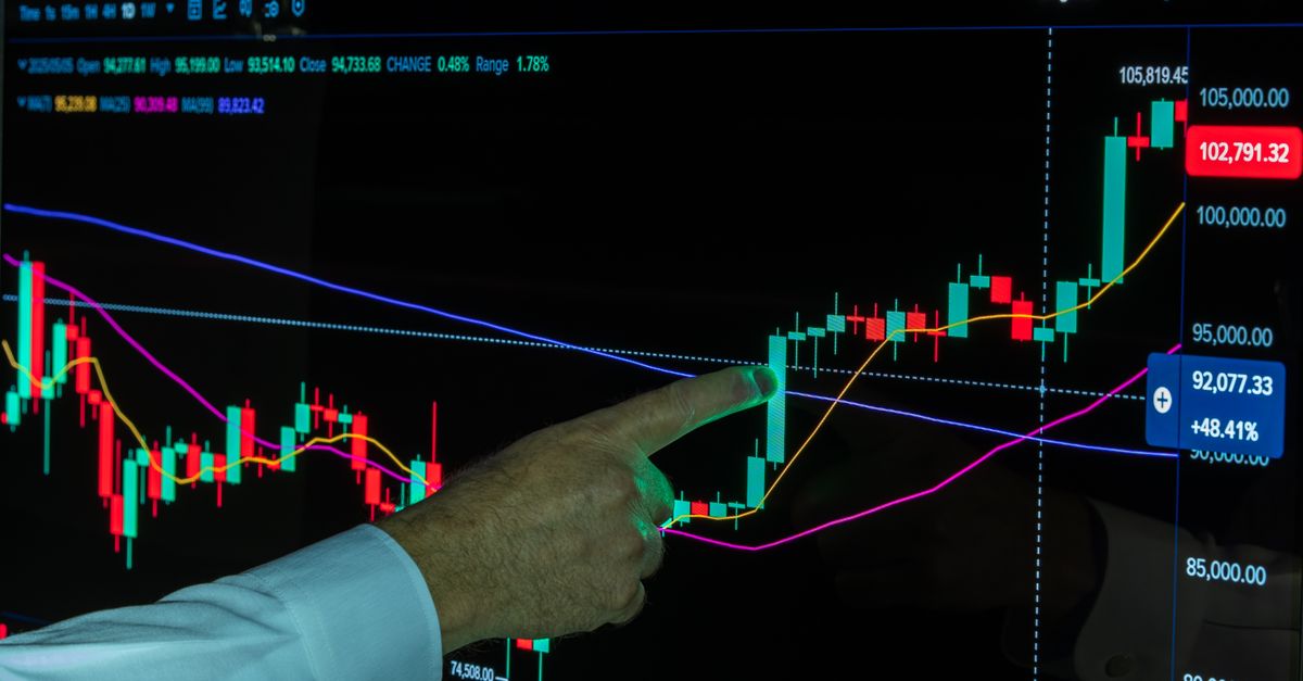 Abstract editorial data-visualization illustration in balanced, blue-toned tones representing ETH and the broader cryptocurrency market — crypto scenario analysis.