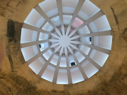 Free A stunning architectural dome ceiling with a radial design in Istanbul, Turkey. Stock Photo