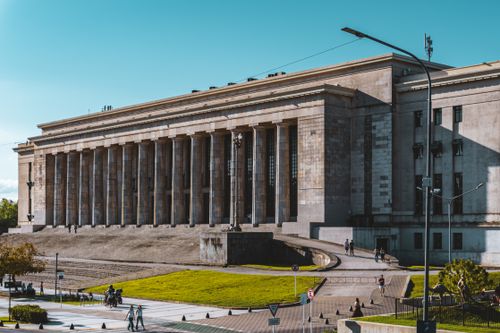 Free Stunning view of the neoclassical architecture at the University of Buenos Aires in Argentina. Stock Photo