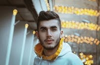 Man Wearing A Hoodie