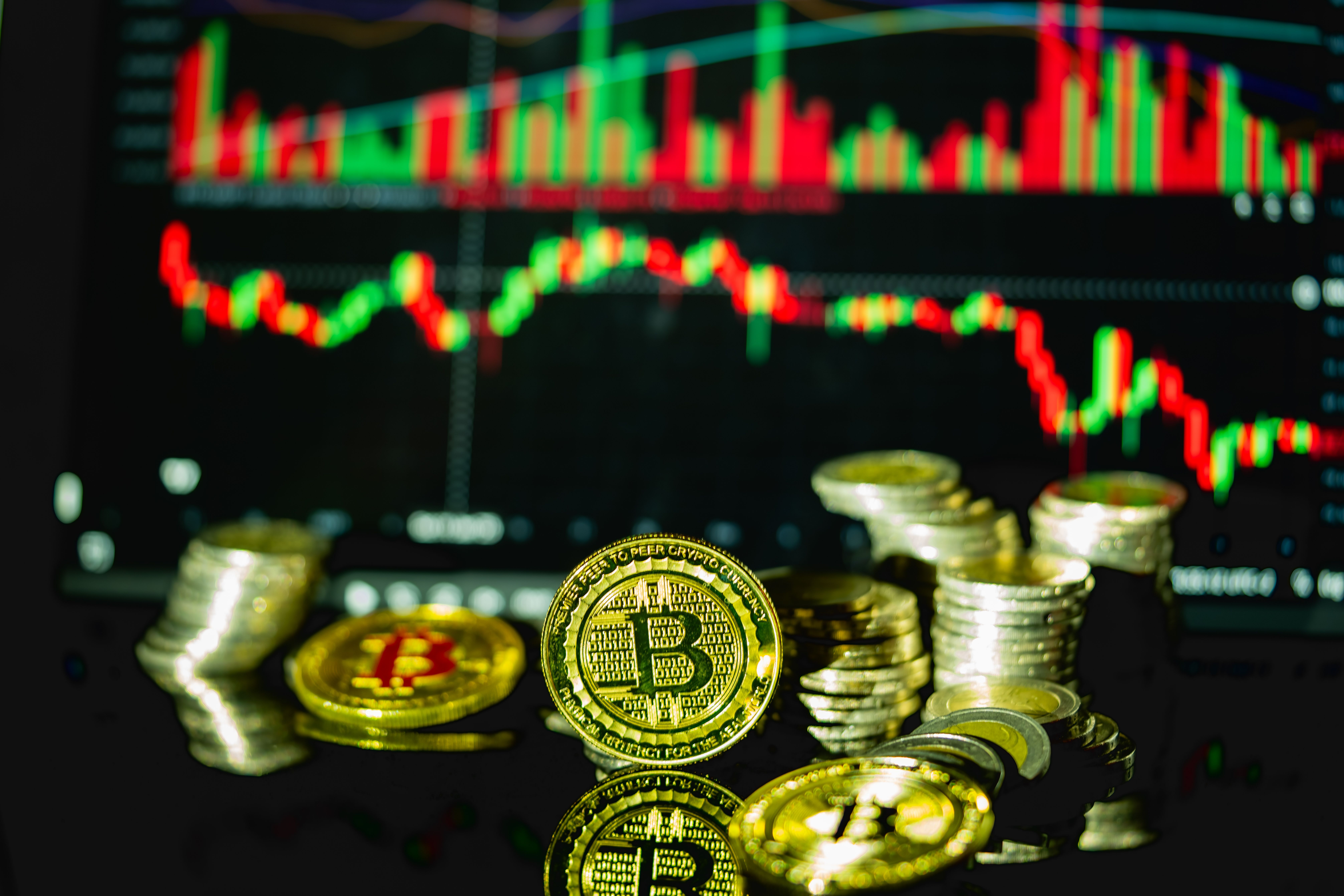 Abstract editorial data-visualization illustration in balanced, blue-toned tones representing sol and the broader cryptocurrency market — crypto scenario analysis.