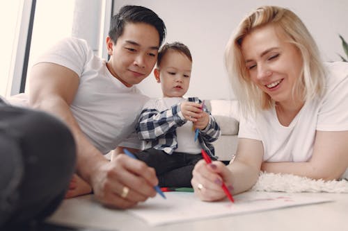 Free Family Doing Doing Arts And Crafts Stock Photo