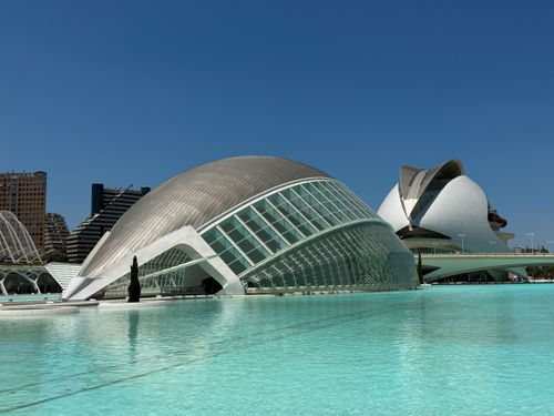Free Stunning view of the futuristic City of Arts and Sciences in Valencia, Spain. Stock Photo