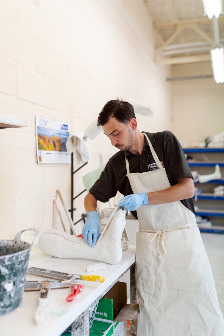 Orthotic Technician Making Cast