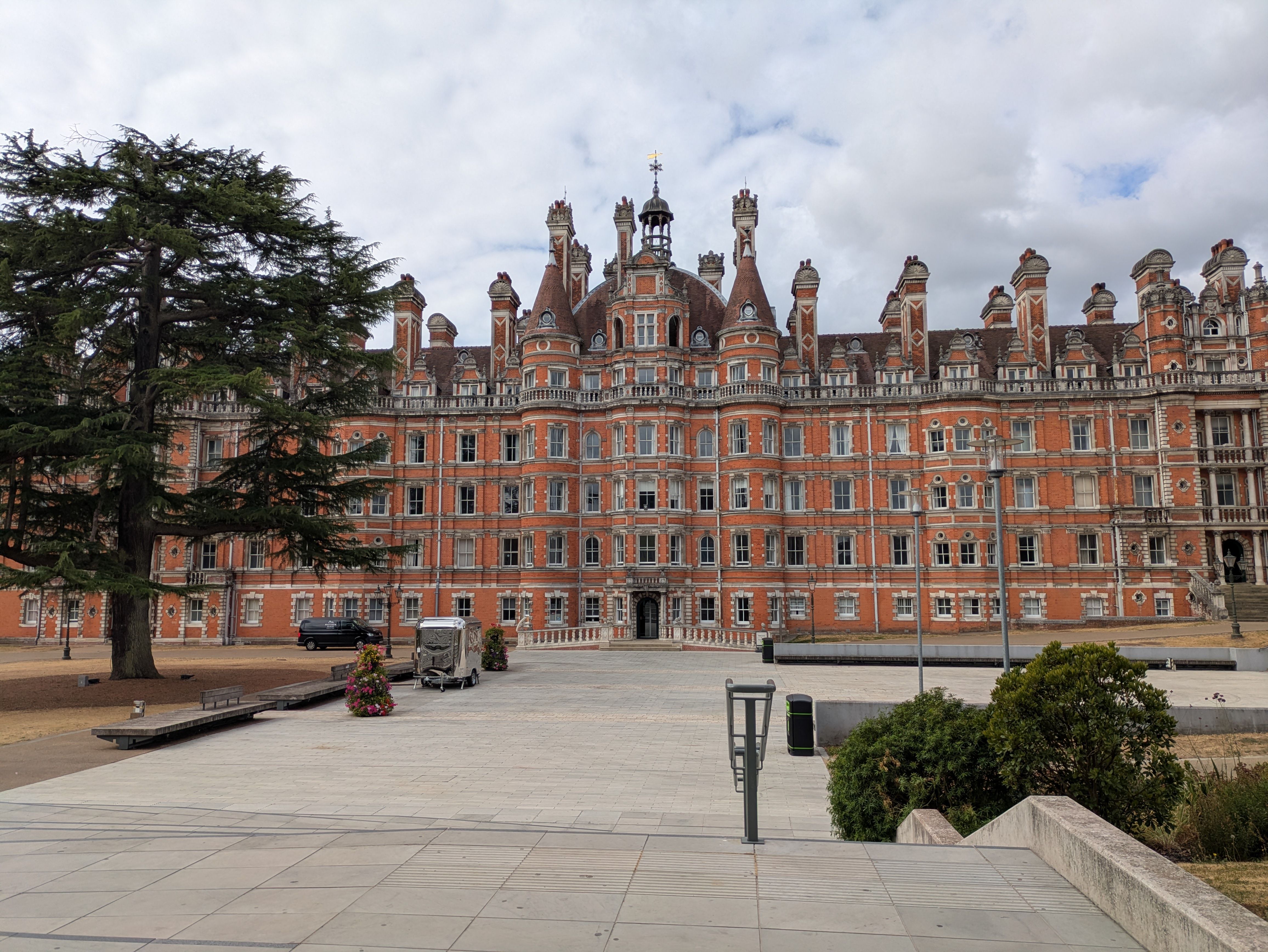 Explore the grandeur of a historic Victorian university building with intricate architectural details.