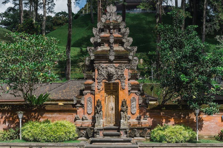 Old Buddhist Shrine On Sunny Day