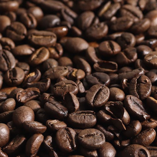 Free Coffee Beans In Close Up Photography Stock Photo