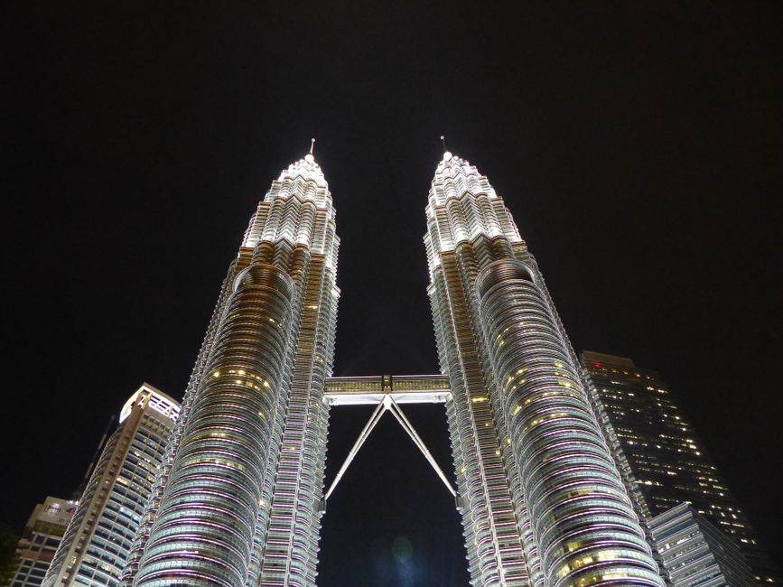 Twin Towers At Night Free Stock Photo twin-towers-at-night-free-stock-photo