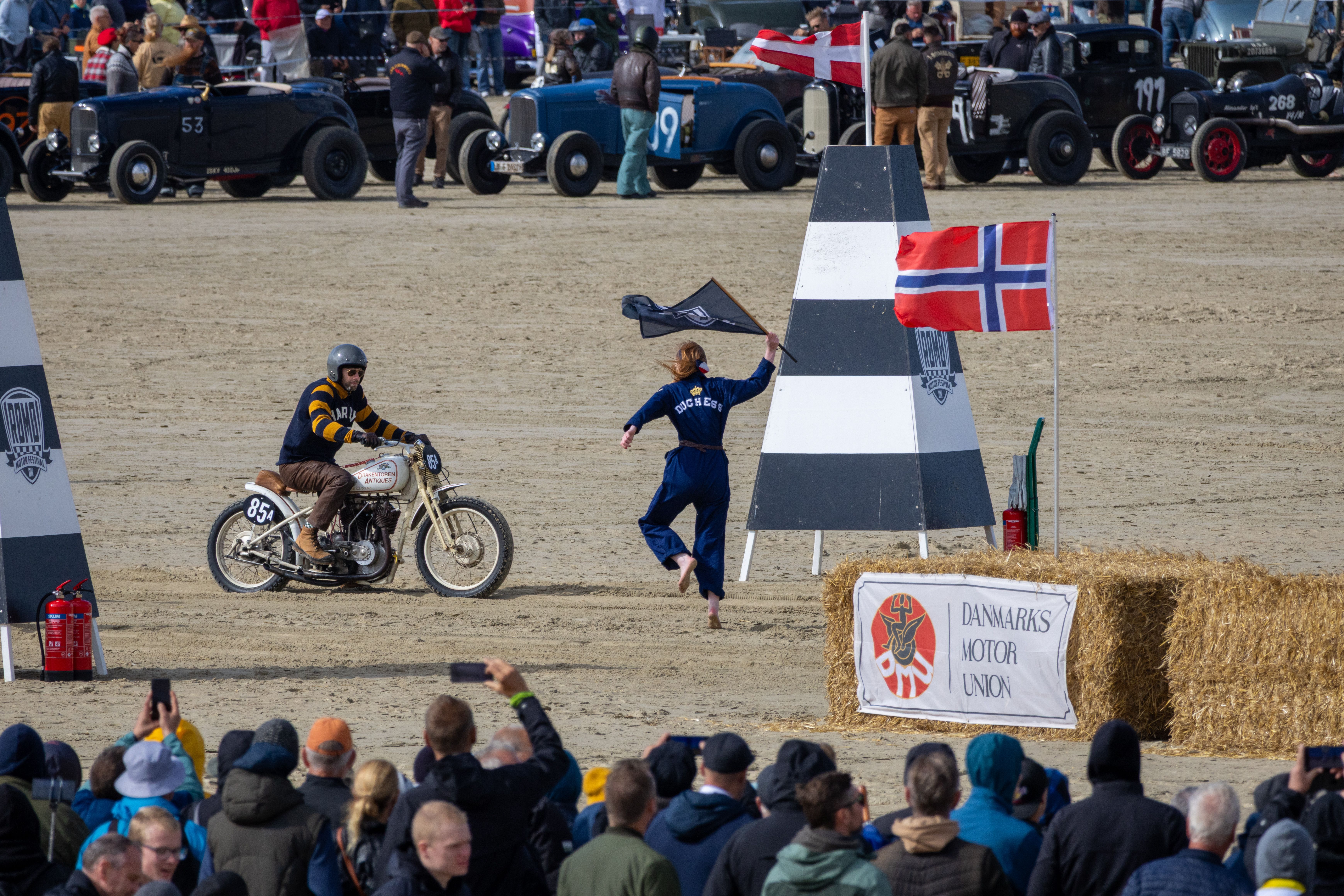Danish flags crowd
