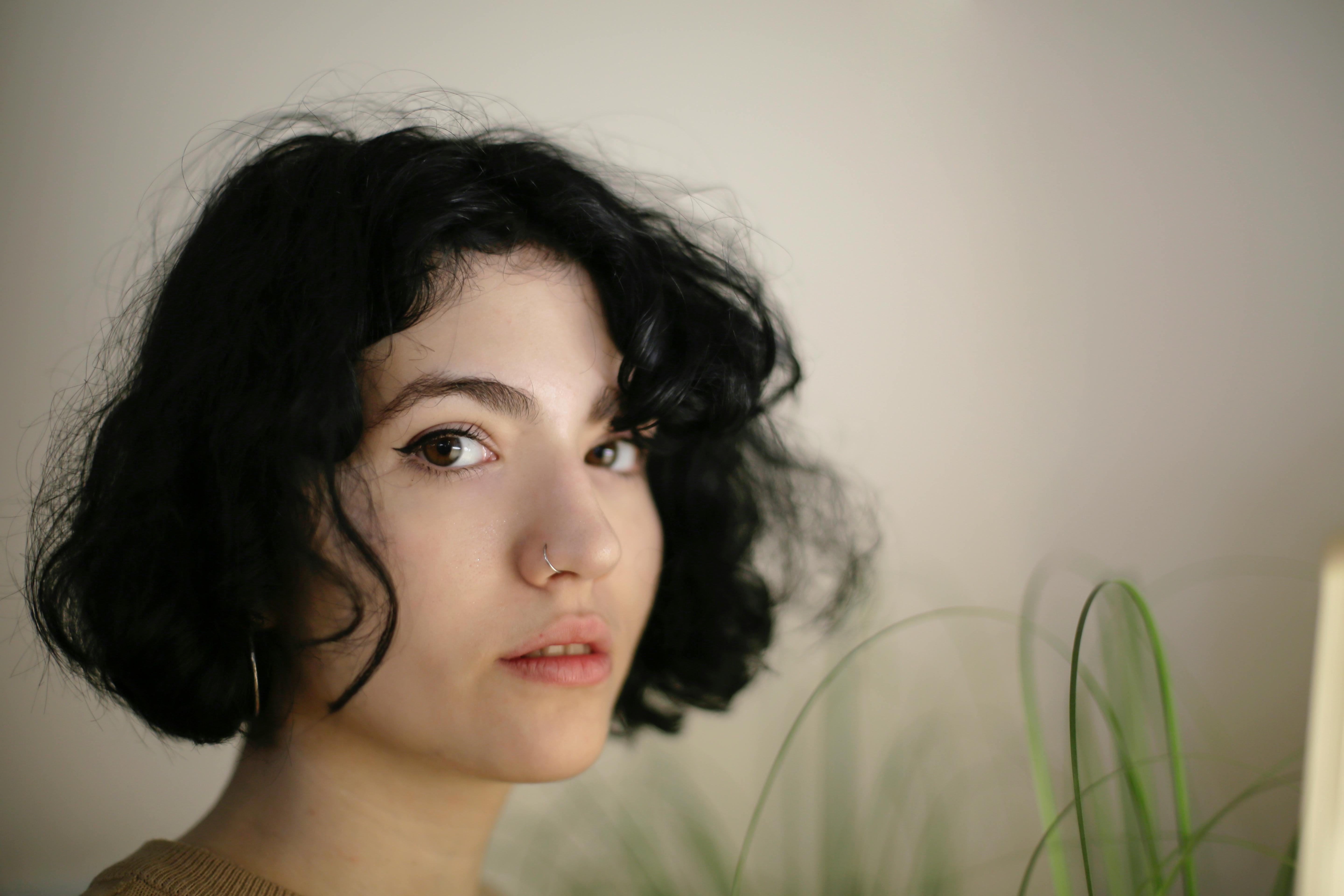 Close-up Photo of Woman with Freckles Posing with Her Eyes Closed ...