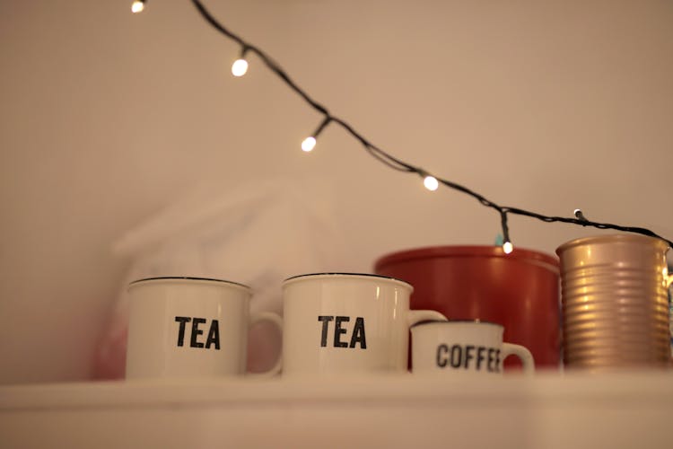 White Tea And Coffee Cups