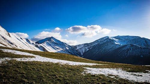 Snow-covered Mountains Under Blue Clear Sky