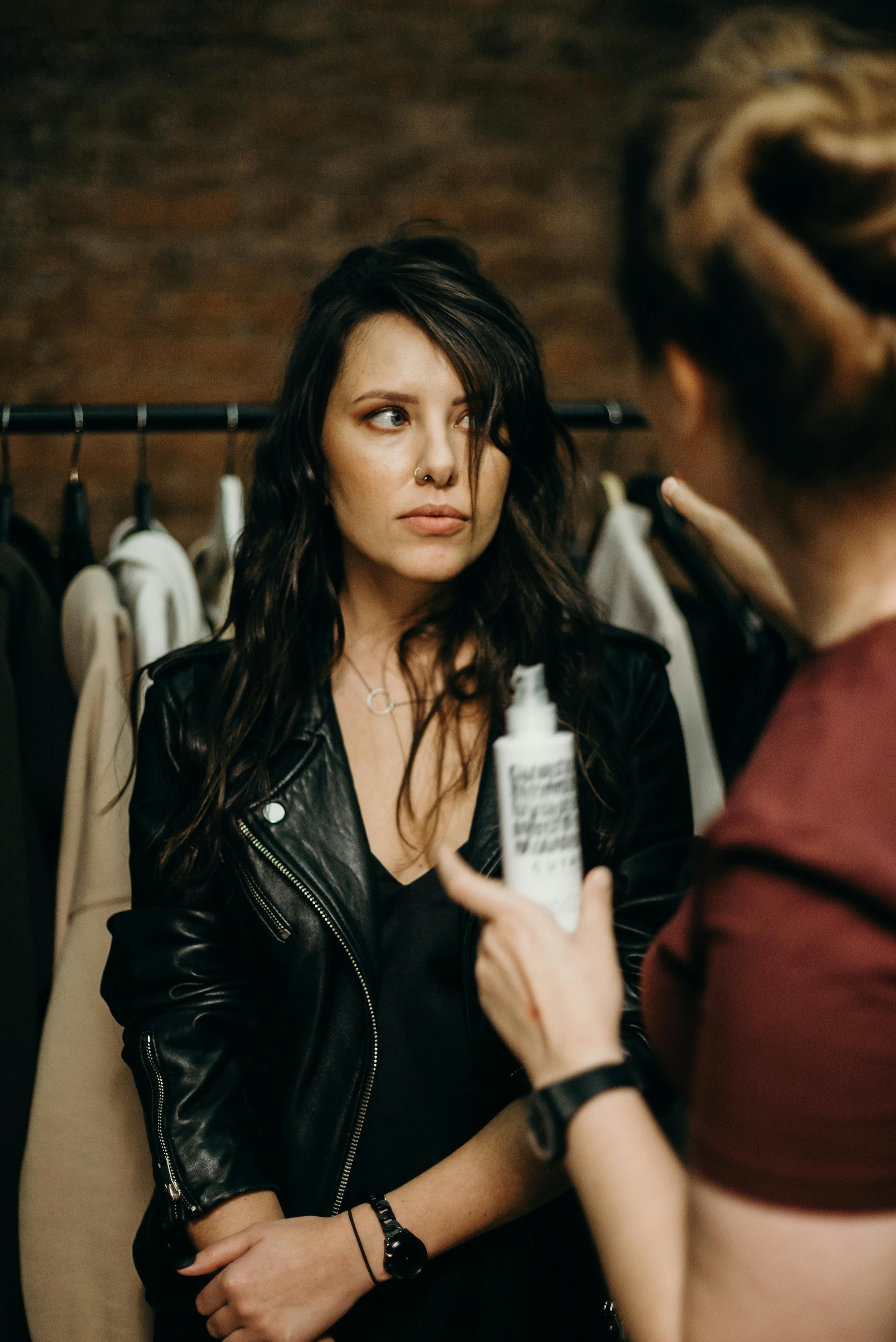 Woman Wearing Black Leather Jacket · Free Stock Photo