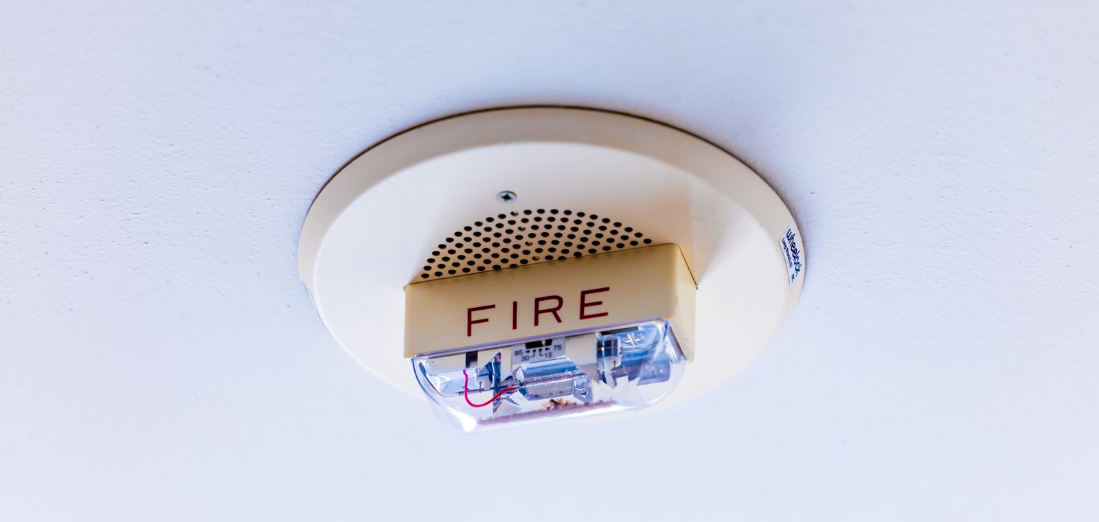 Smoke detector on a ceiling