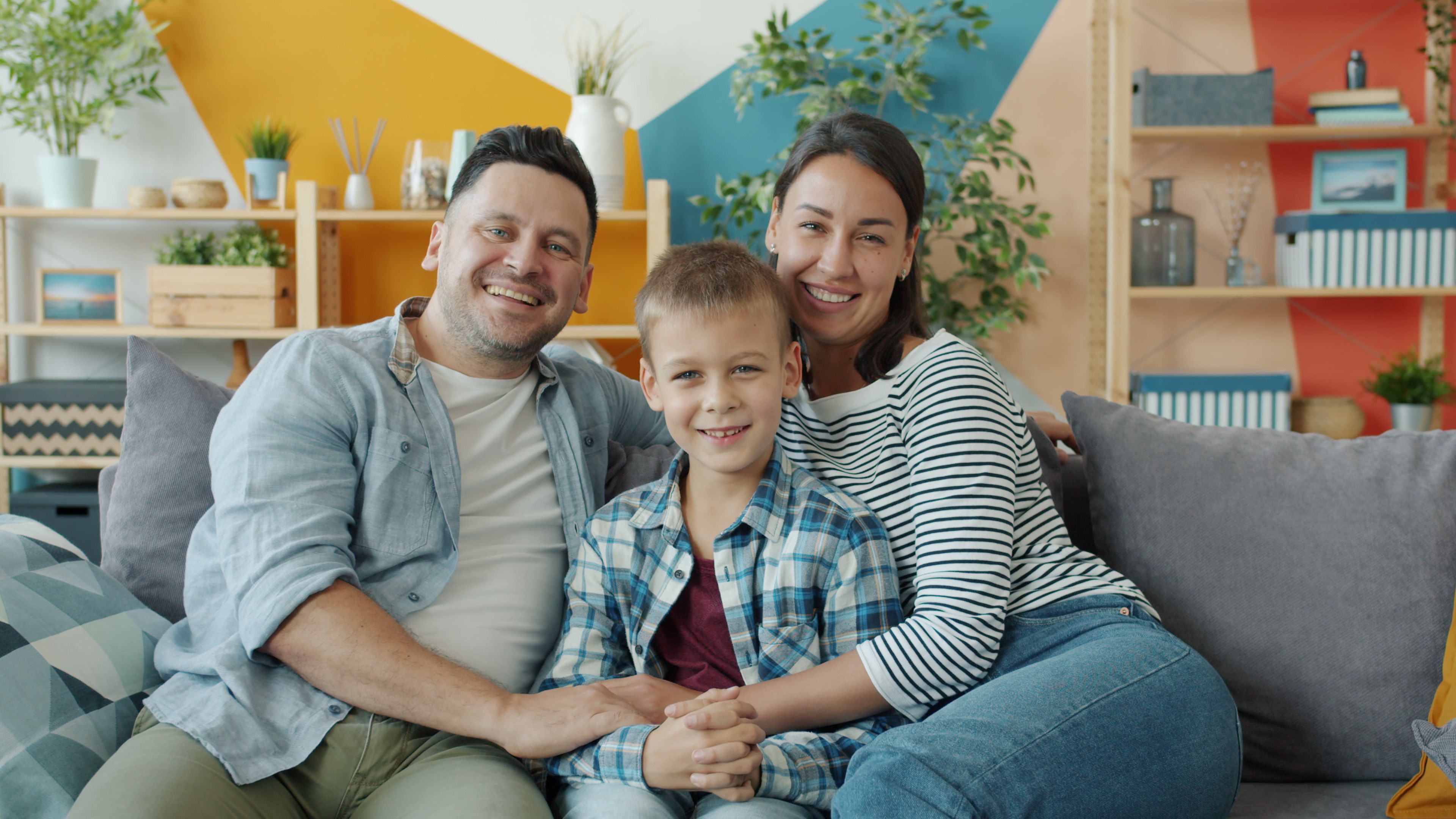 Happy family together