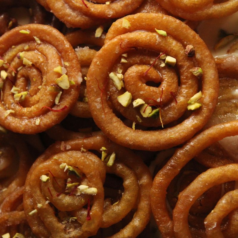 Saffron Mango Muhallebi with Crispy Rice