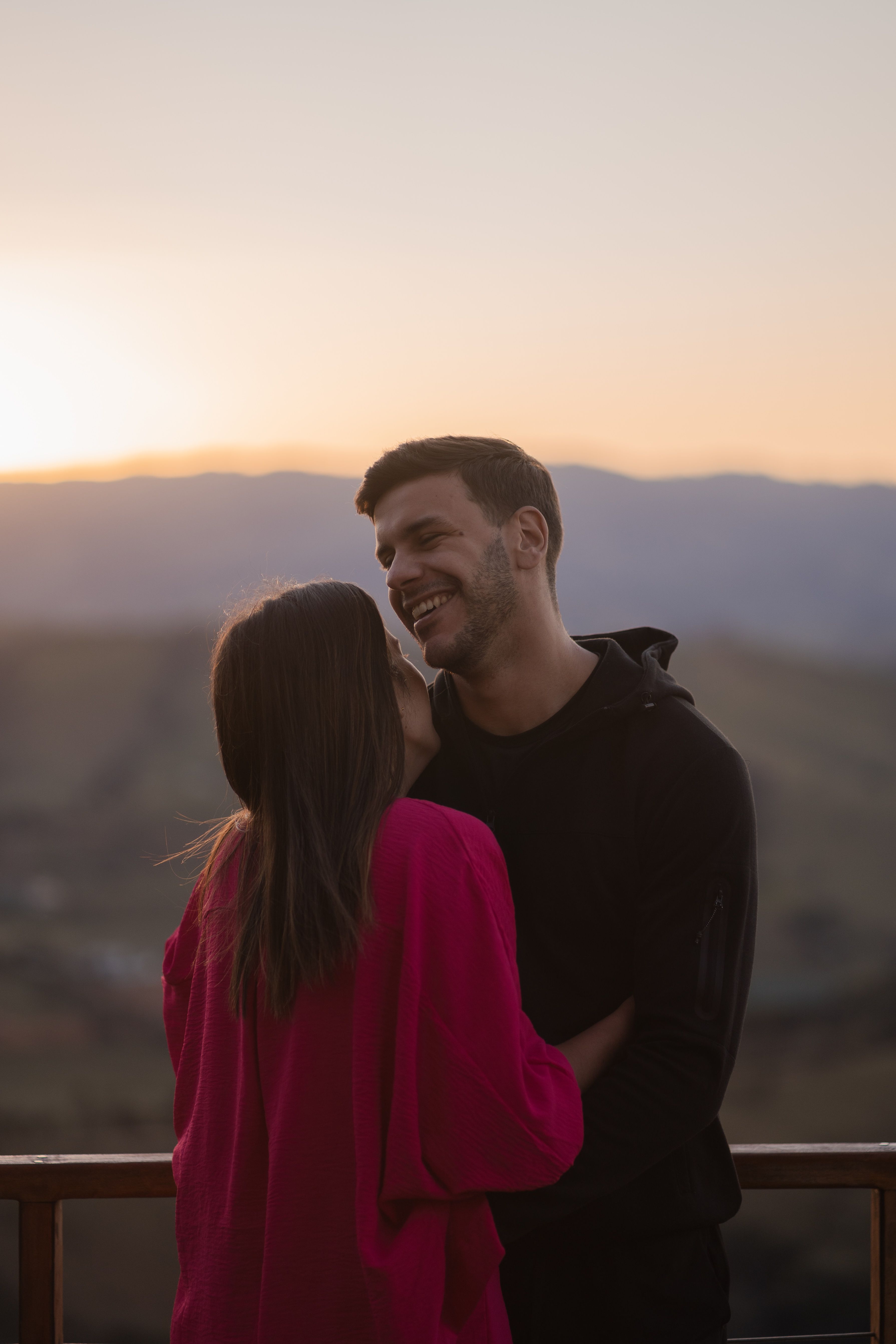 couple having coffee during first date