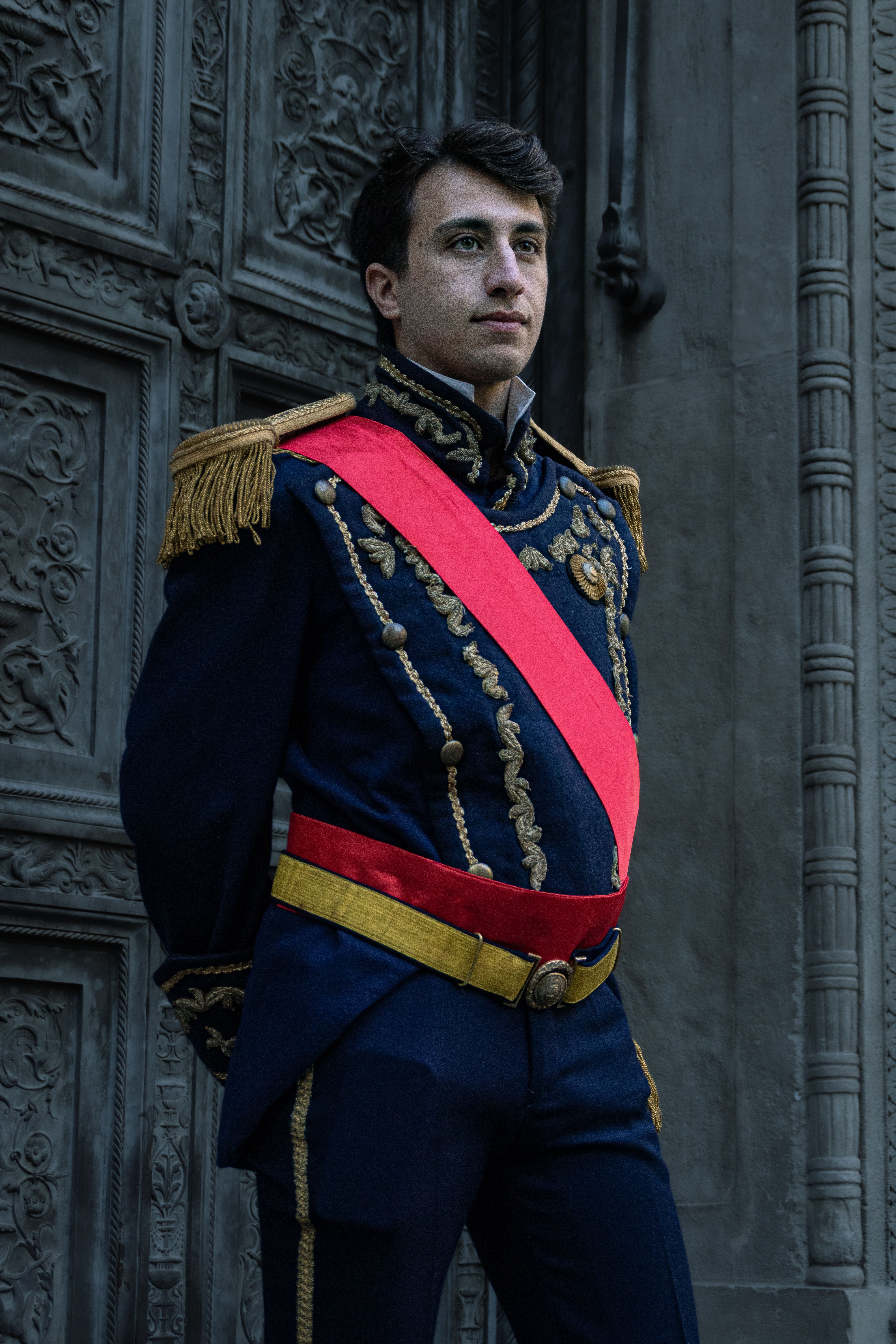 Portrait of a man in historical military attire, Buenos Aires.