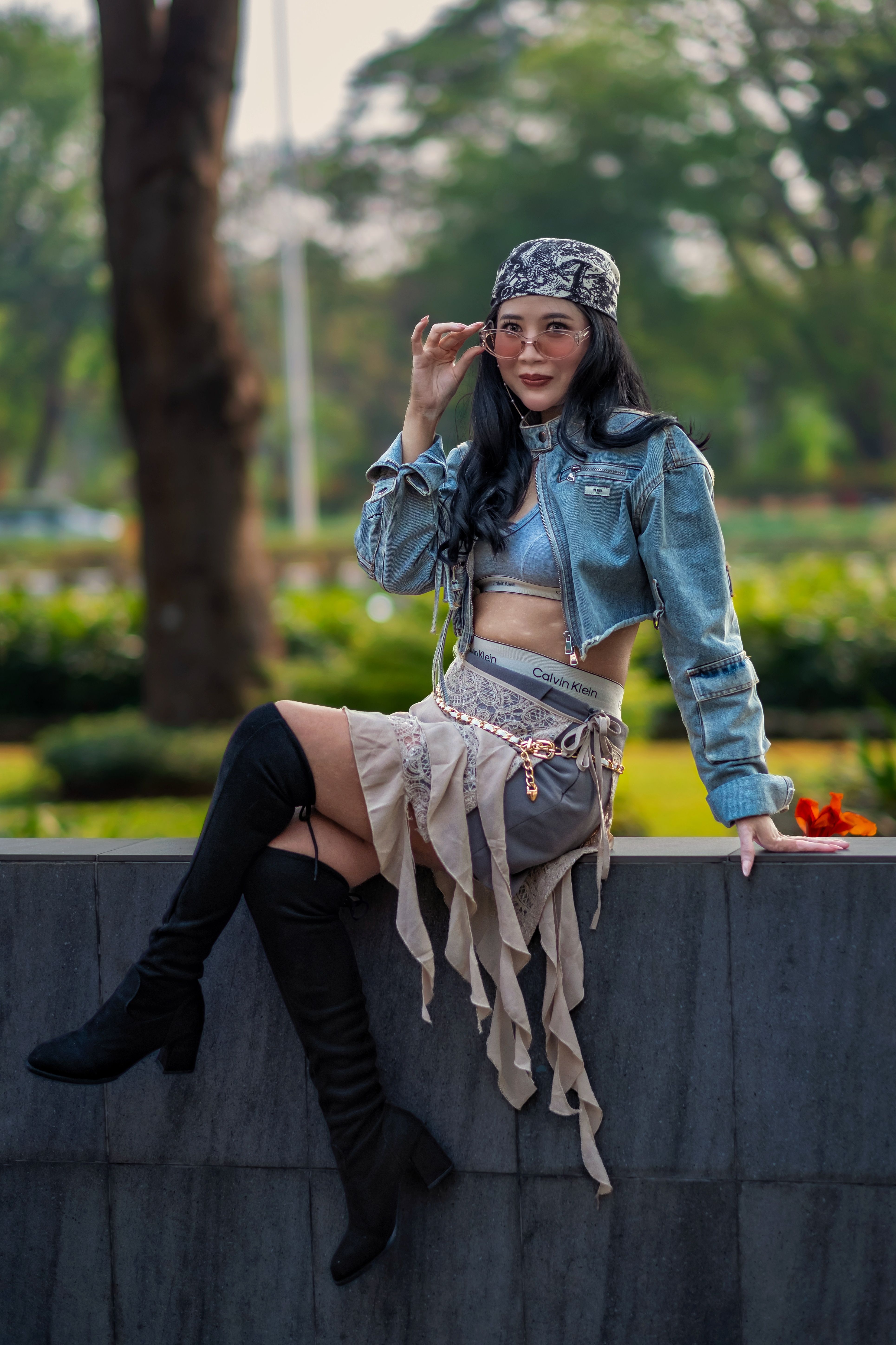 Saia Jeans Curta