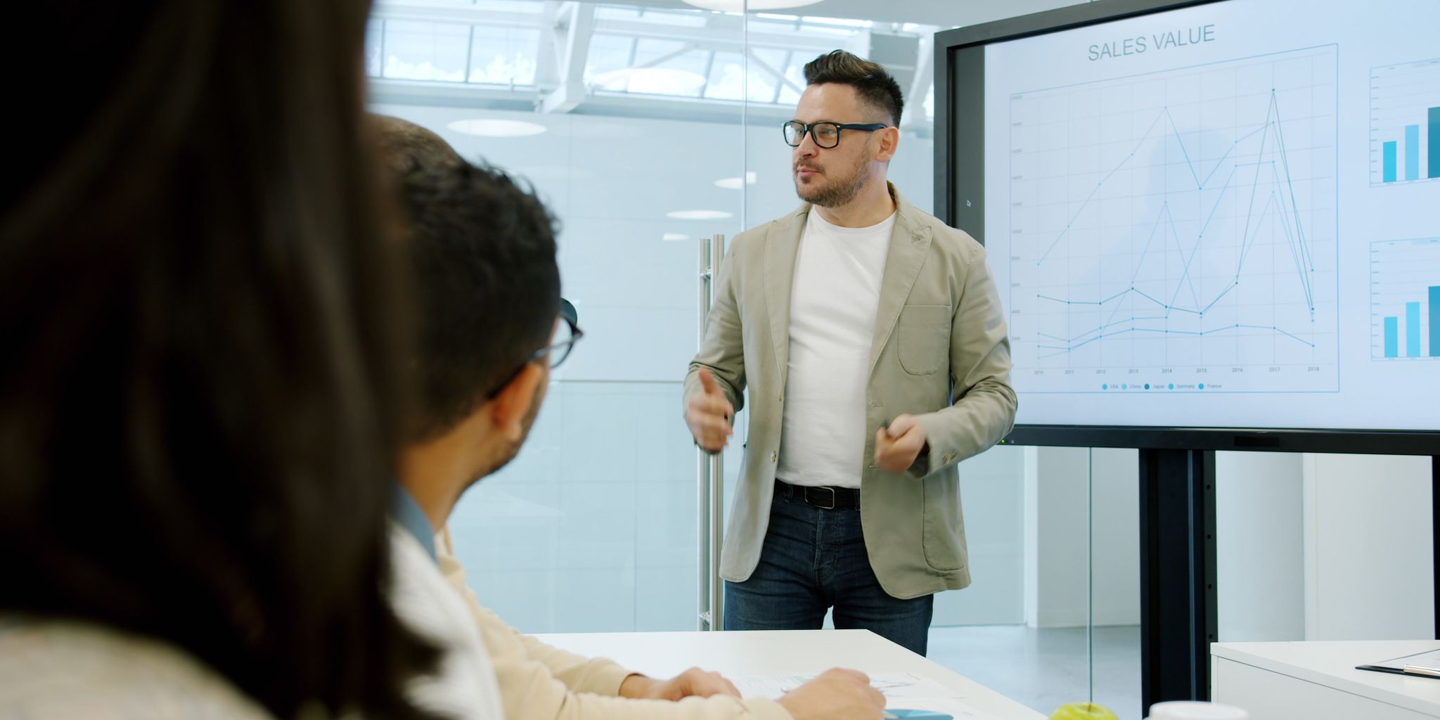 Consultant meeting with a client