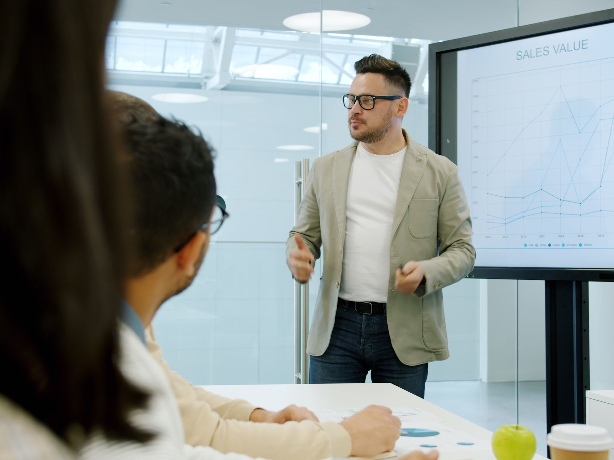 Consultant meeting with a client