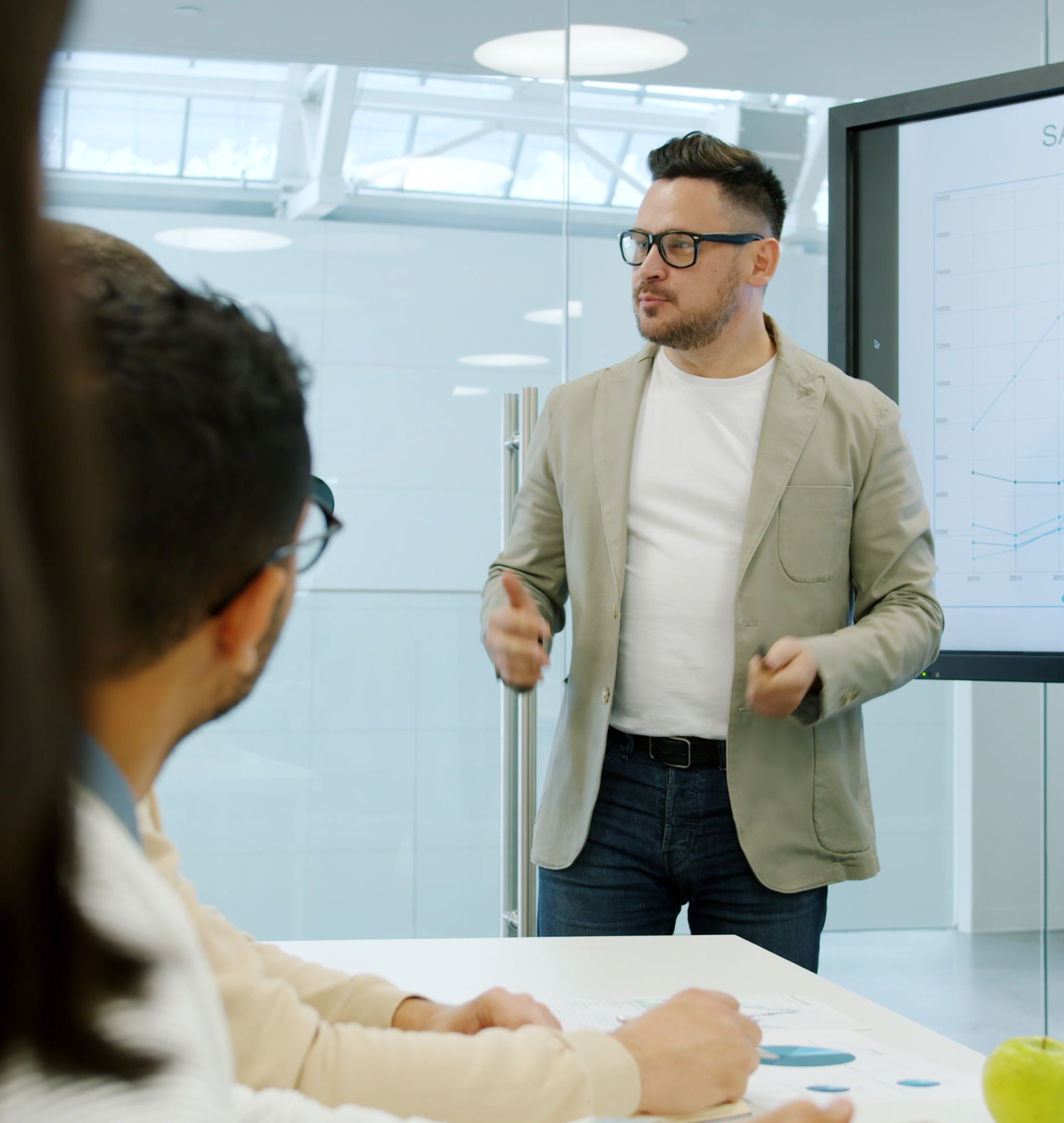 Consultant meeting with a client