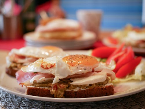 Free Egg On Top Of A Bread Stock Photo