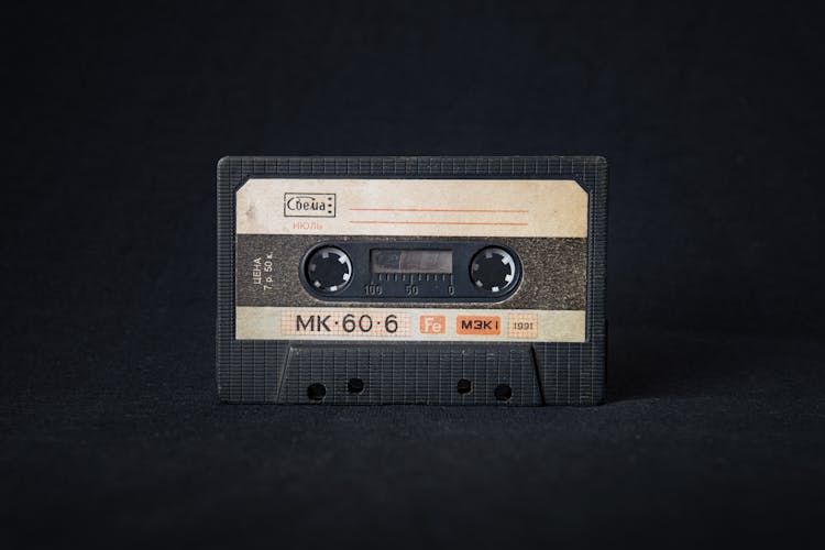 Close-Up Photo Of Cassette Tape