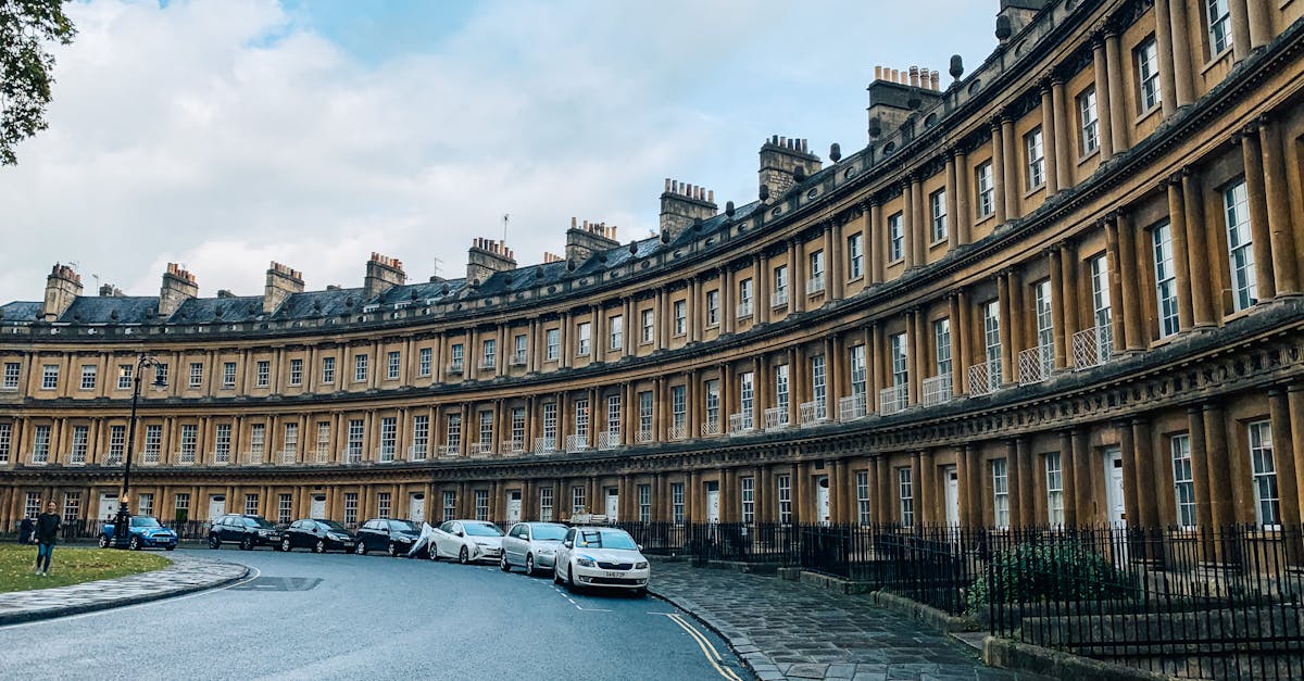 Royal Crescent Bath Georgian Architecture Street Scene