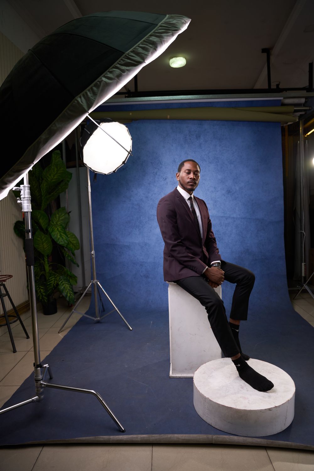 Professional executive headshot with studio lighting