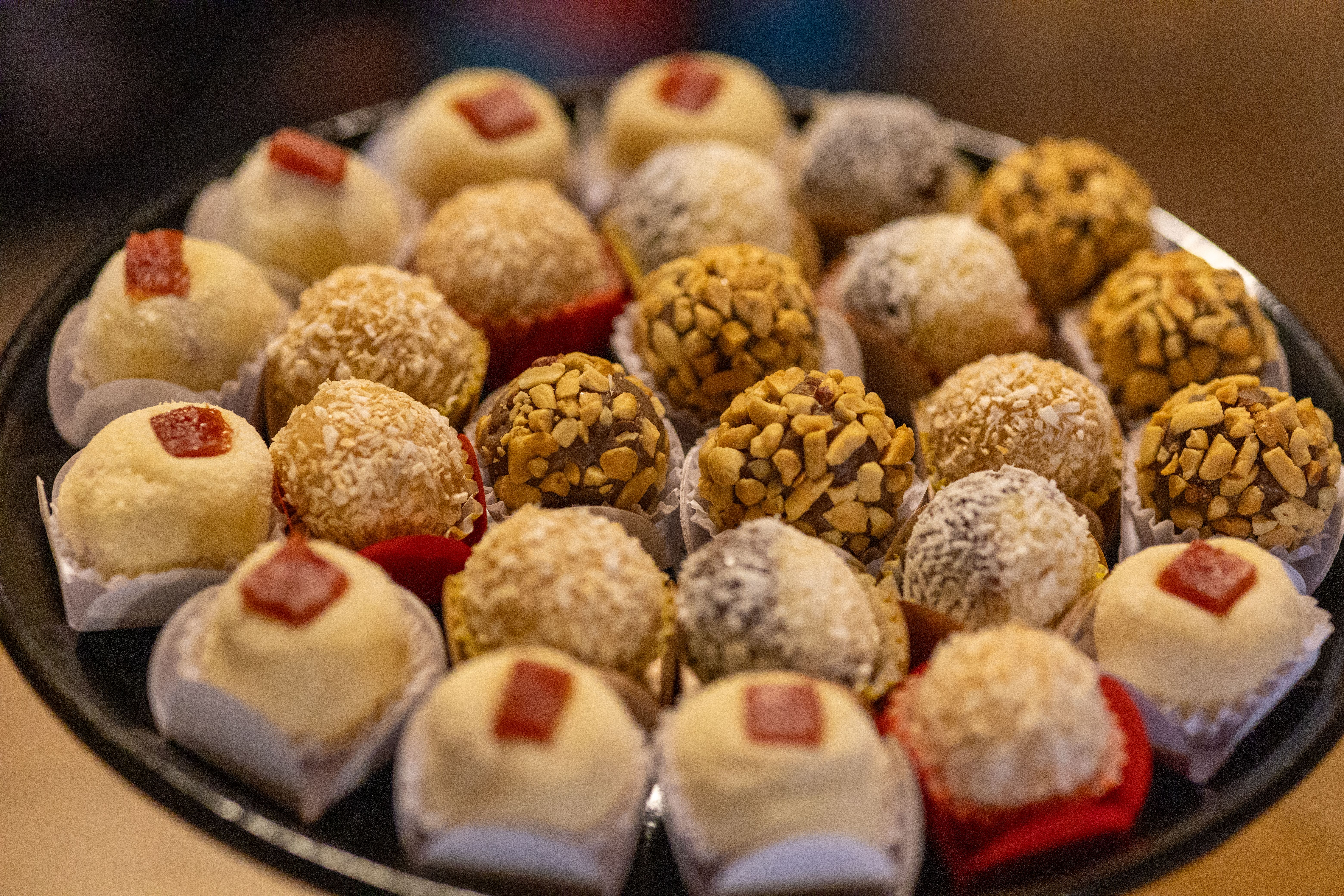 An assortment of small treats on a table