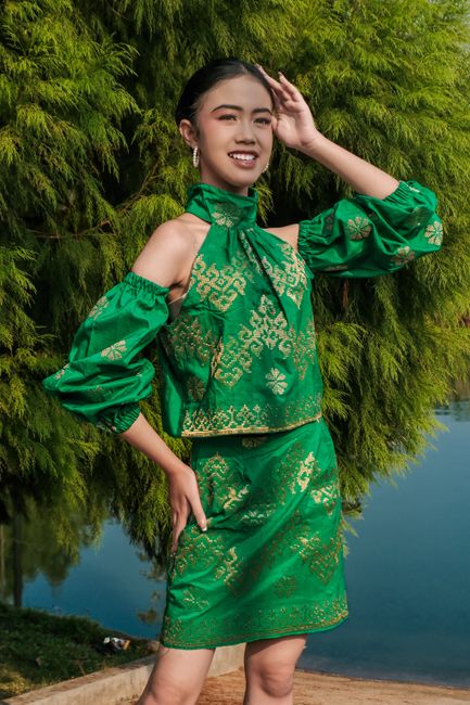 Blusa Ciganinha Floral Verde