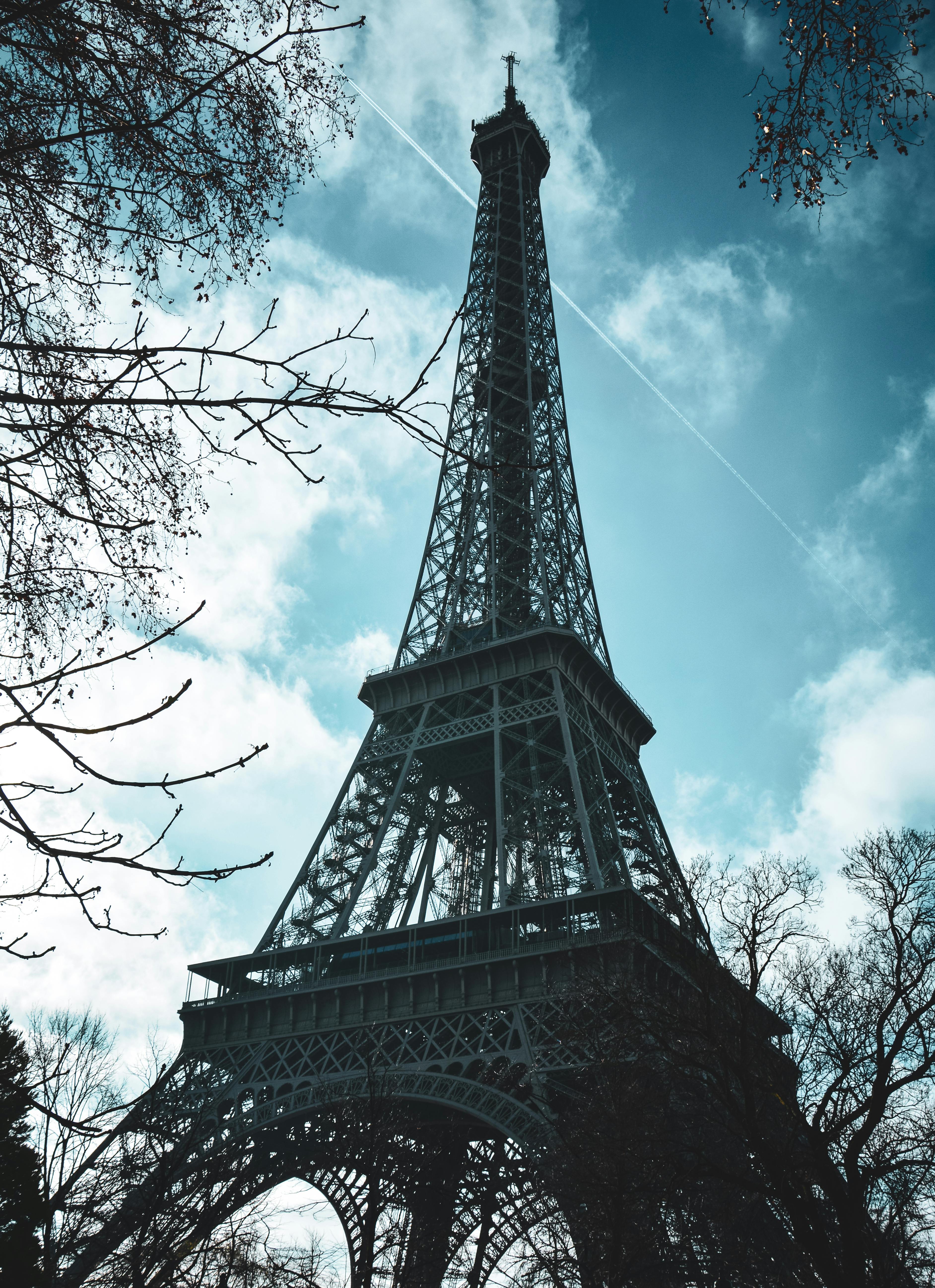  Eiffel  Tower  Under Blue  Sky  Free Stock Photo