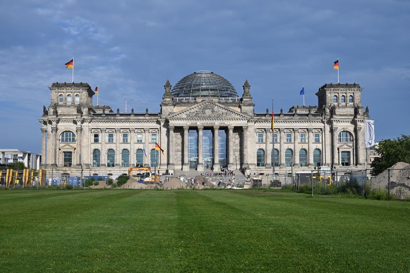 Reichstag building in Berlin with its glass dome