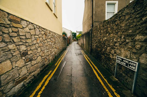 Road in Between of Houses