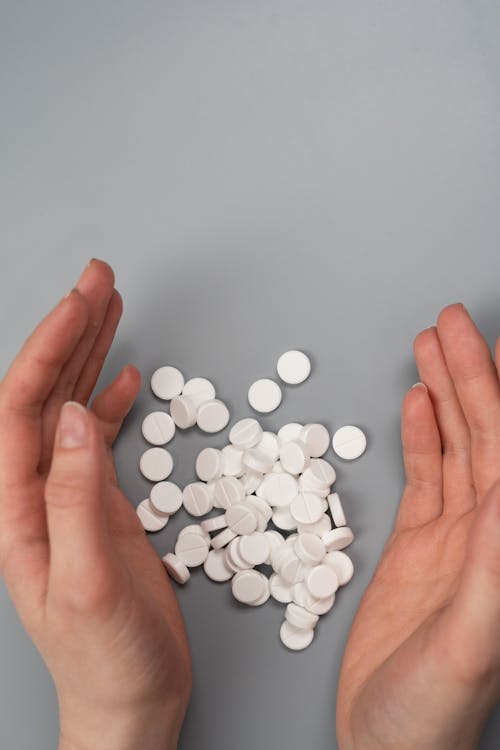 Free White Round Medication Pills Stock Photo