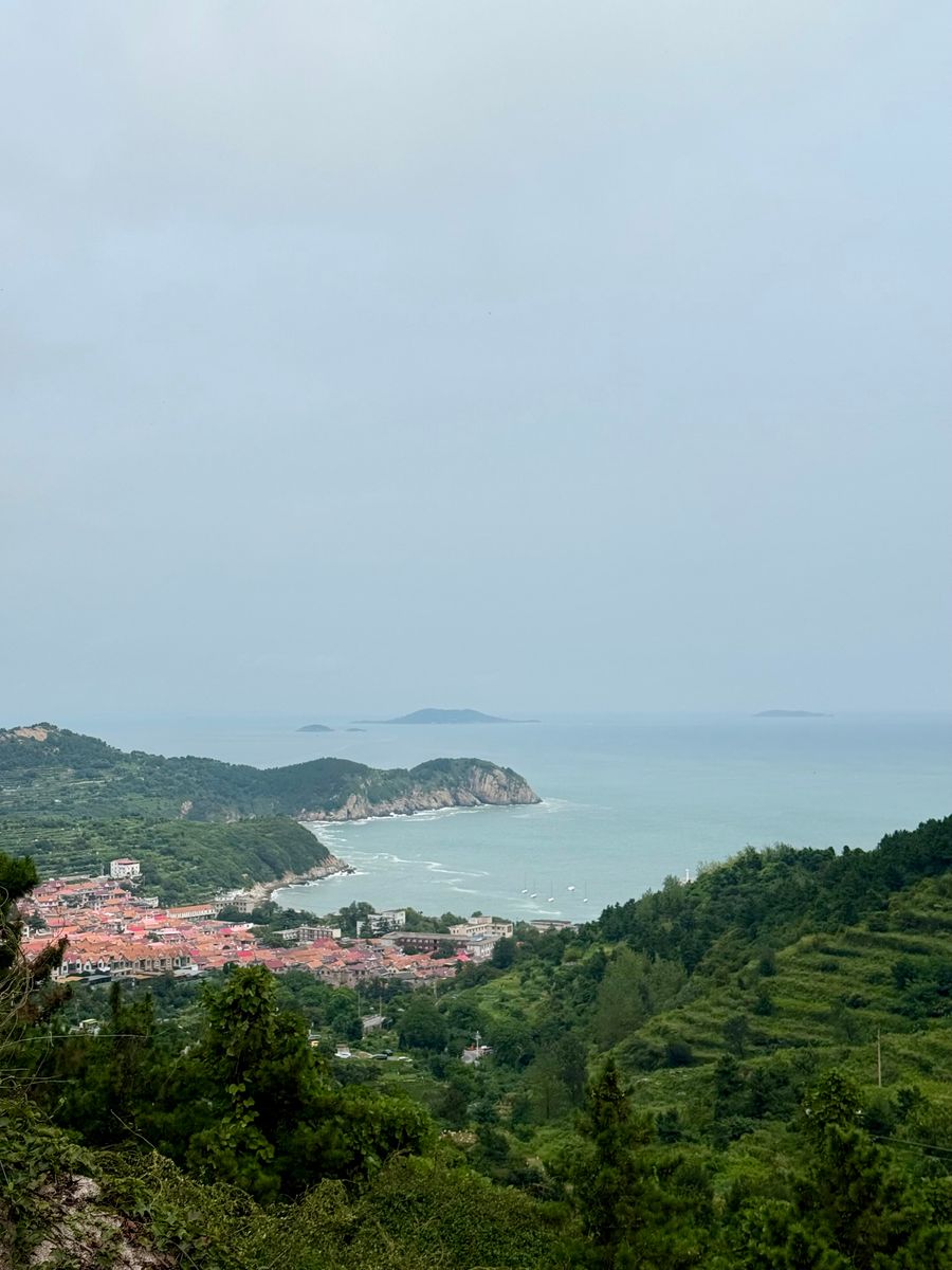 Aerial view of the Laoshan coast and the Yellow Sea near Qingdao